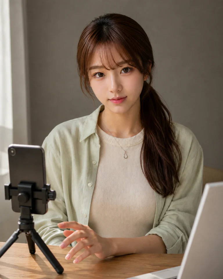 Lulu, an original editorial character of KOREA ON CUE, in her approved production portrait
