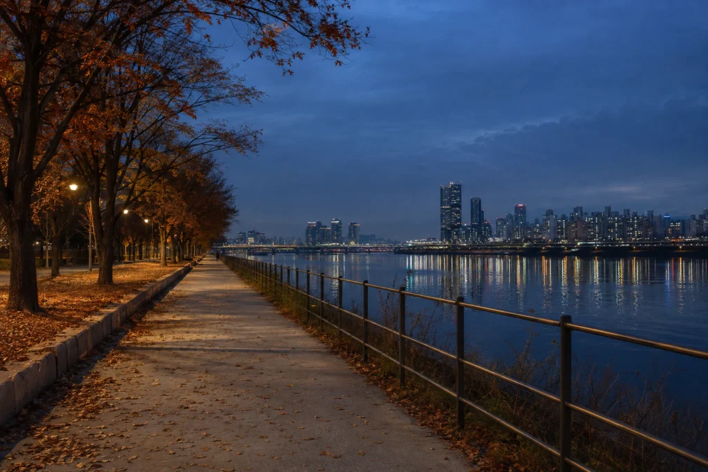 Seongsu at blue hour, the last stop of a fashion-first day route